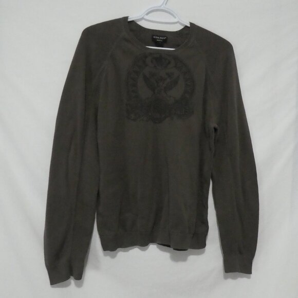 GUESS JEANS AUTHENTIC | xl - extra large | Army Green Knit Sweater | Center Logo - Picture 1 of 15